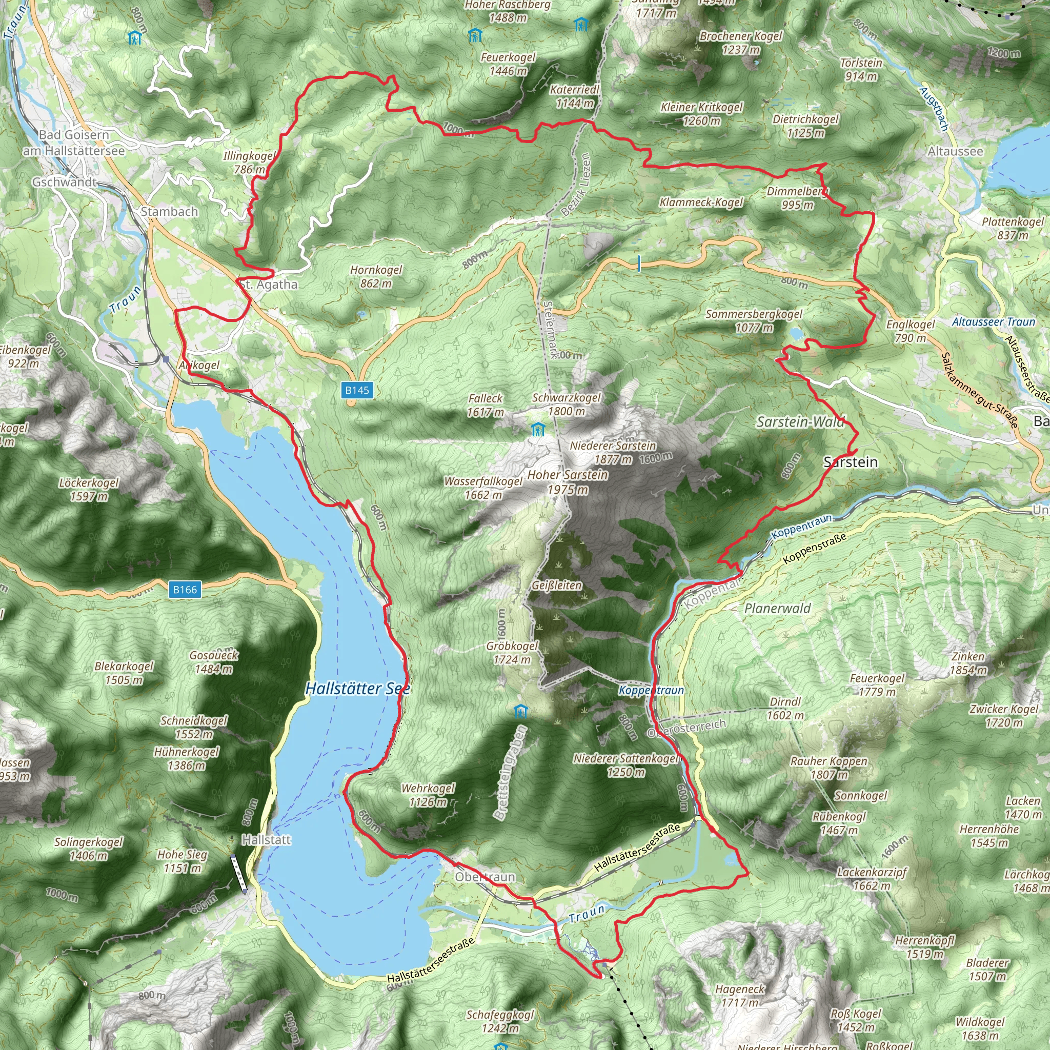 Salzkammer Trail mobile static map