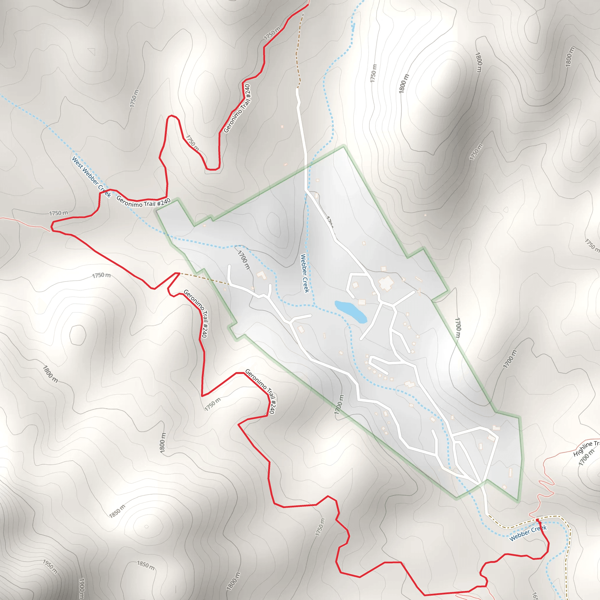 Geronimo Trail mobile static map
