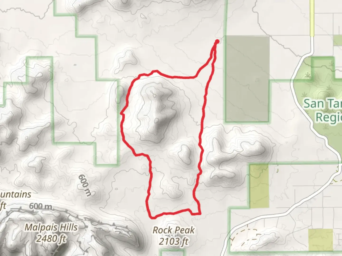 An image depicting the trail San Tan and Moonlight Loop Trail and its surrounding area.
