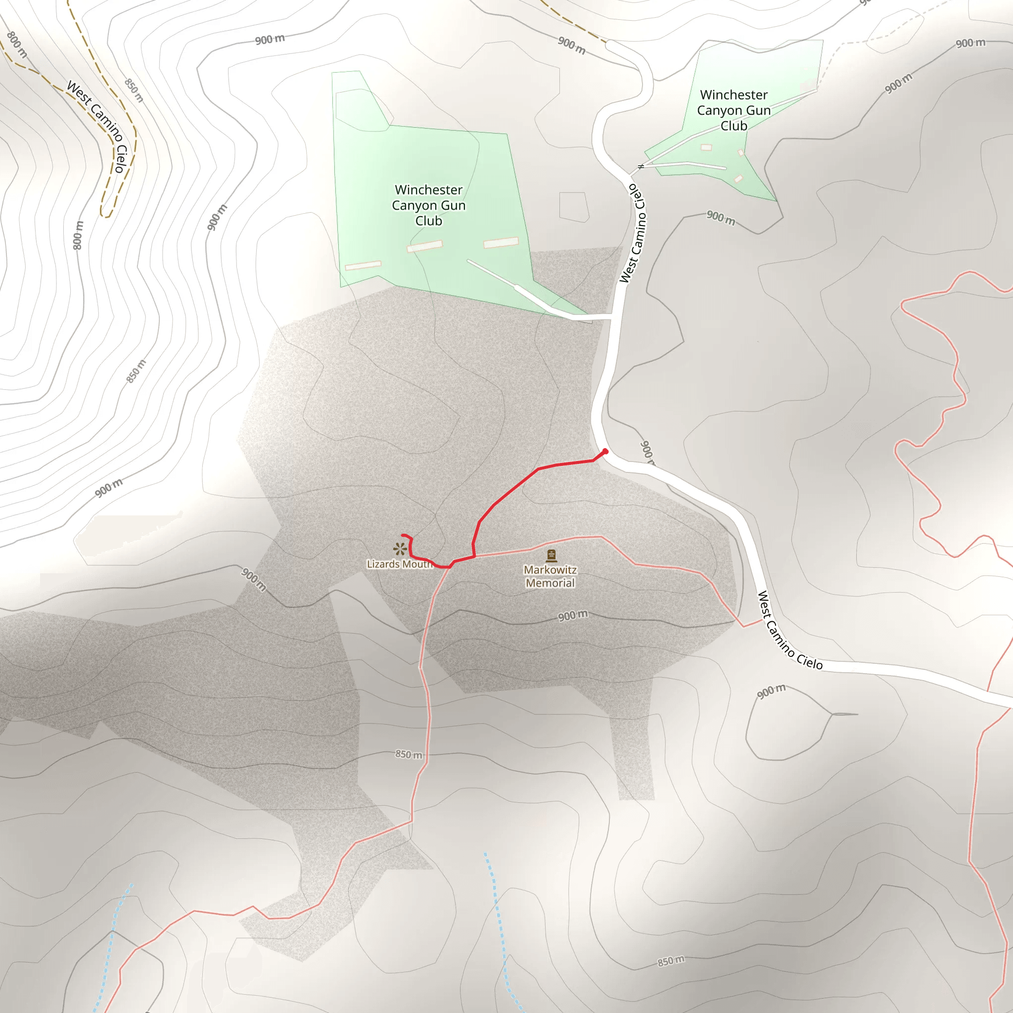 West Camino Cielo mobile static map