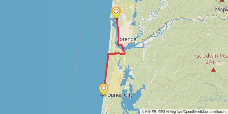 Oregon Coast Trail stage 19 Map