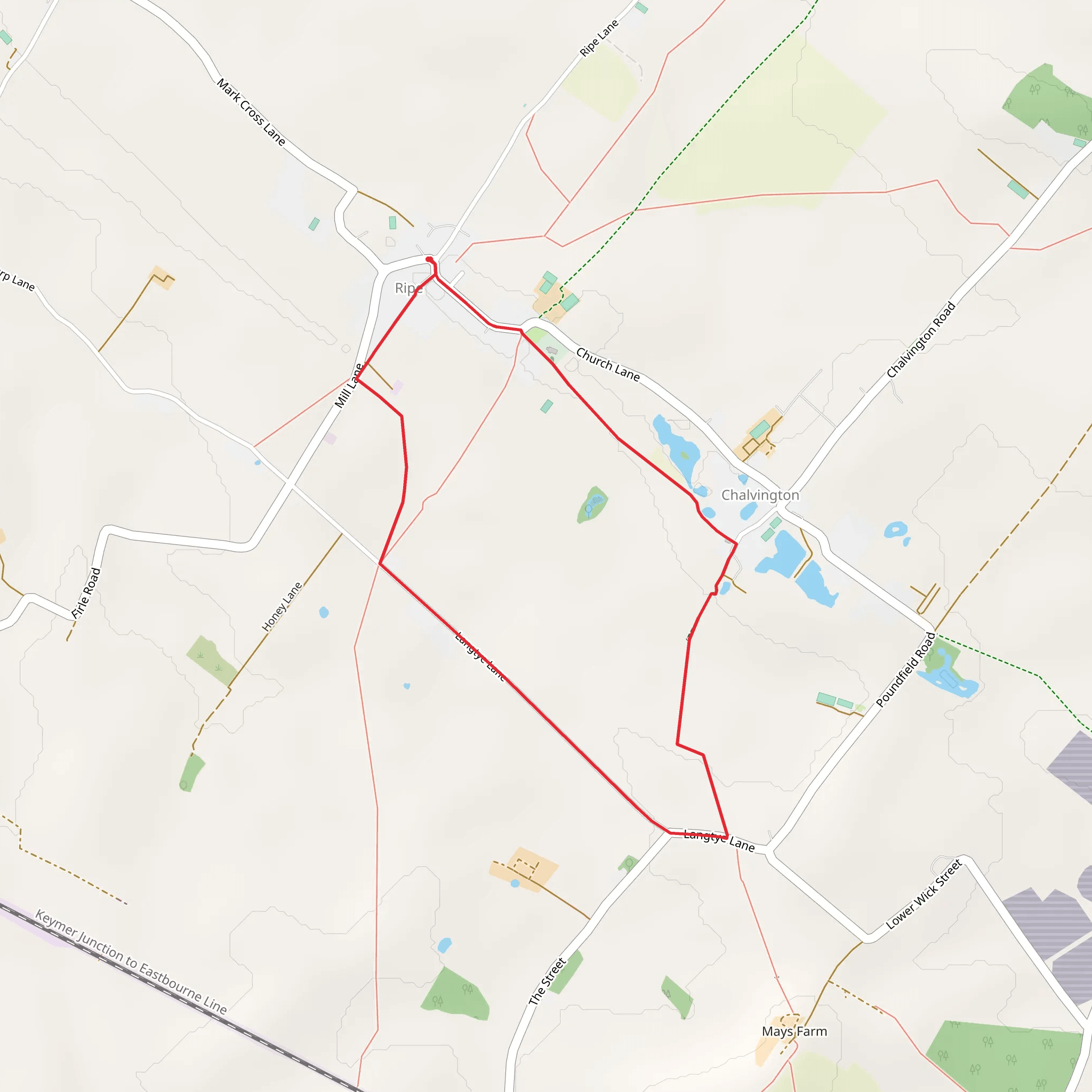 Chalvington Loop mobile static map