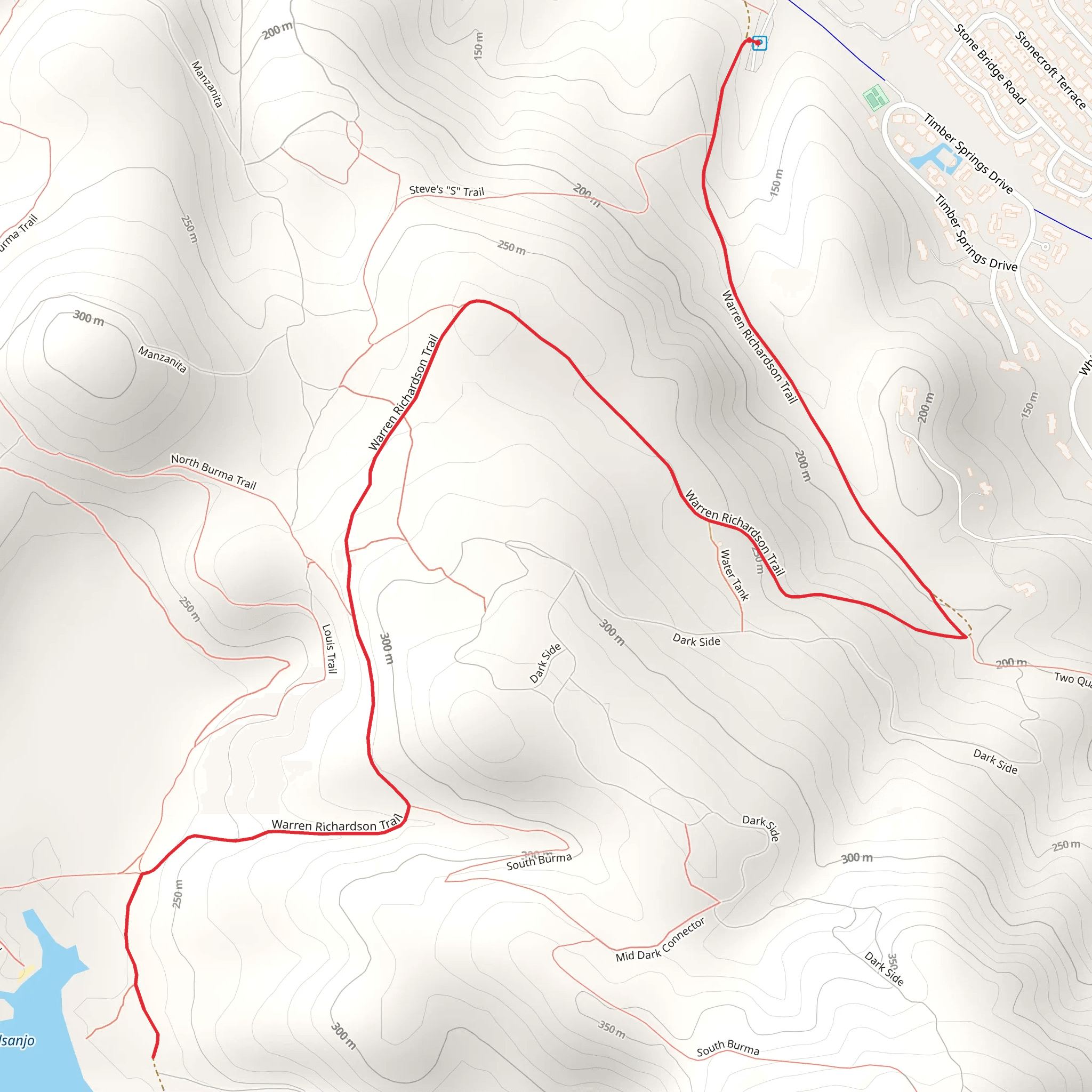 Warren Richardson Trail mobile static map
