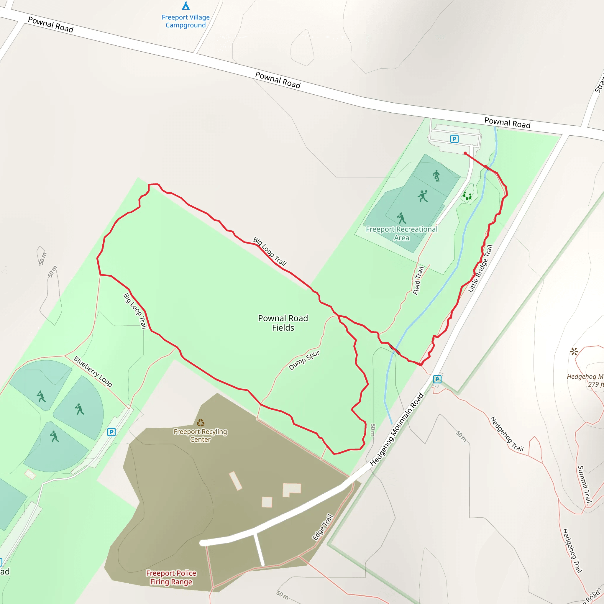 Hedgehog Loop Trail mobile static map
