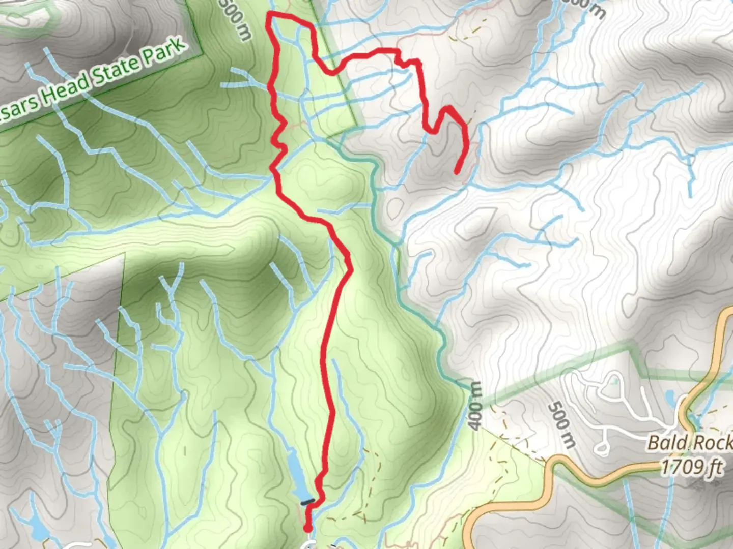 An image depicting the trail Confusion Falls Trail and its surrounding area.