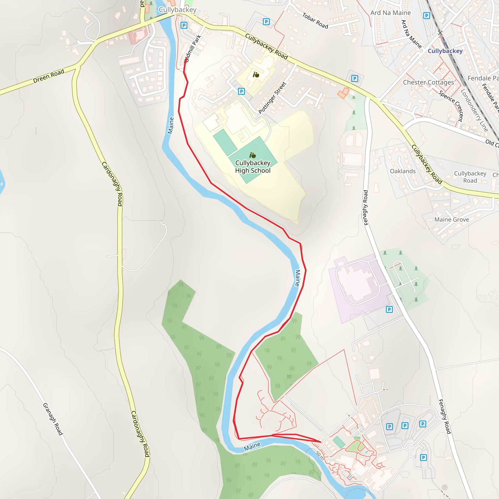Maine Riverside mobile static map