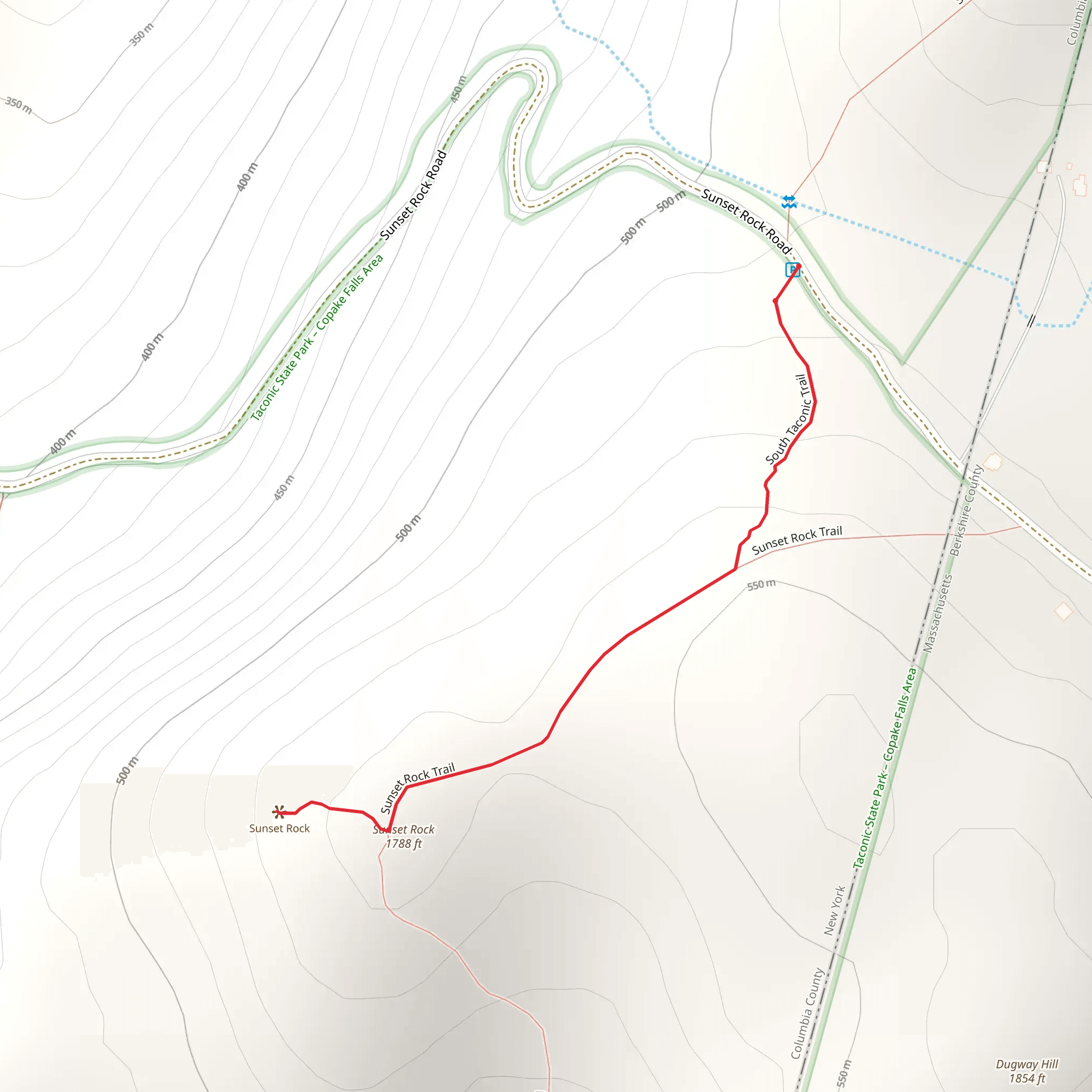 Sunset Rock via Sunset Rock Trail mobile static map