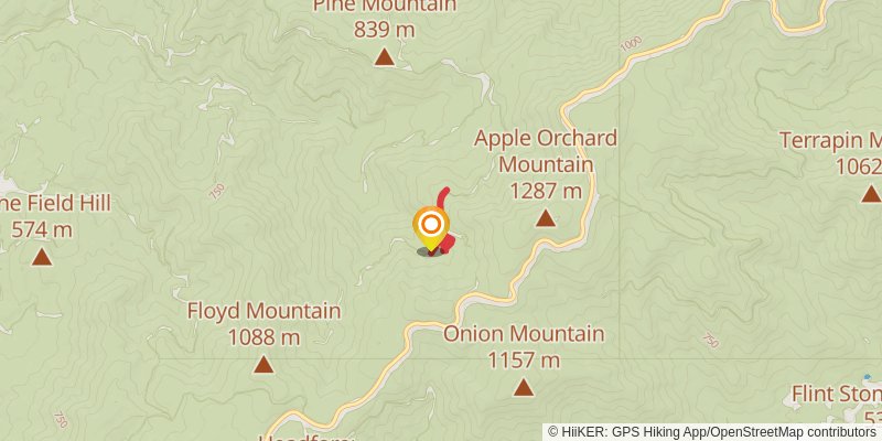 Apple Orchard Falls Trail spur 1 Map