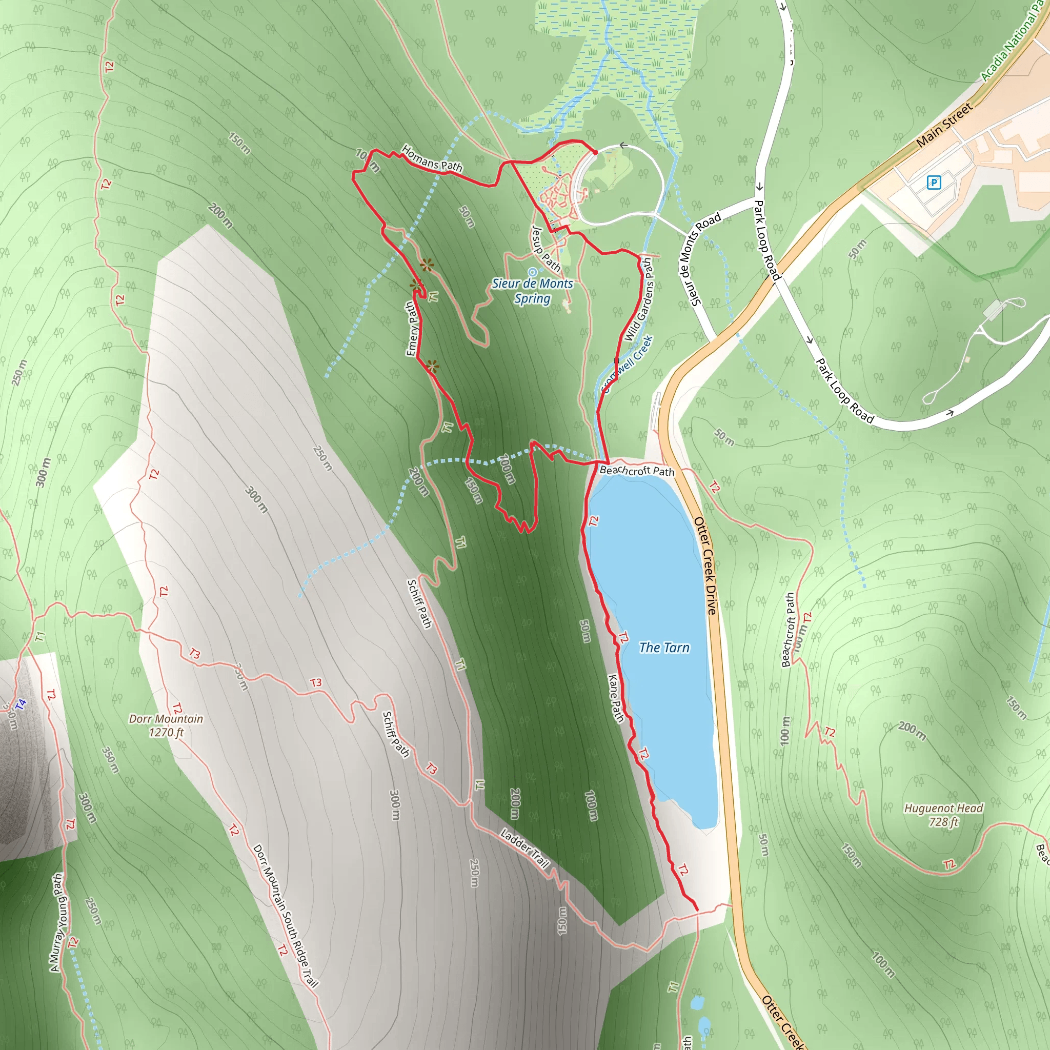 The Tarn via Kane Path mobile static map