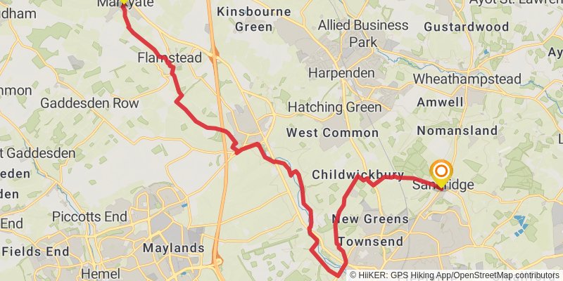 Hertfordshire Way stage 4 Map