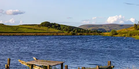 An image depicting the trail Great Harwood Loop from Rishton and its surrounding area.