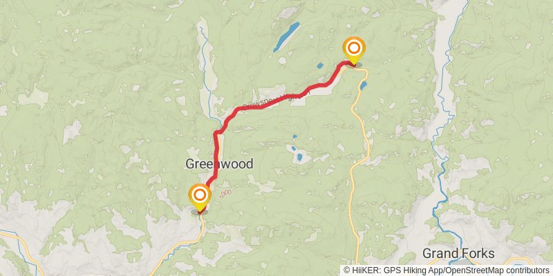 Kettle Valley Rail Trail stage 8 Map