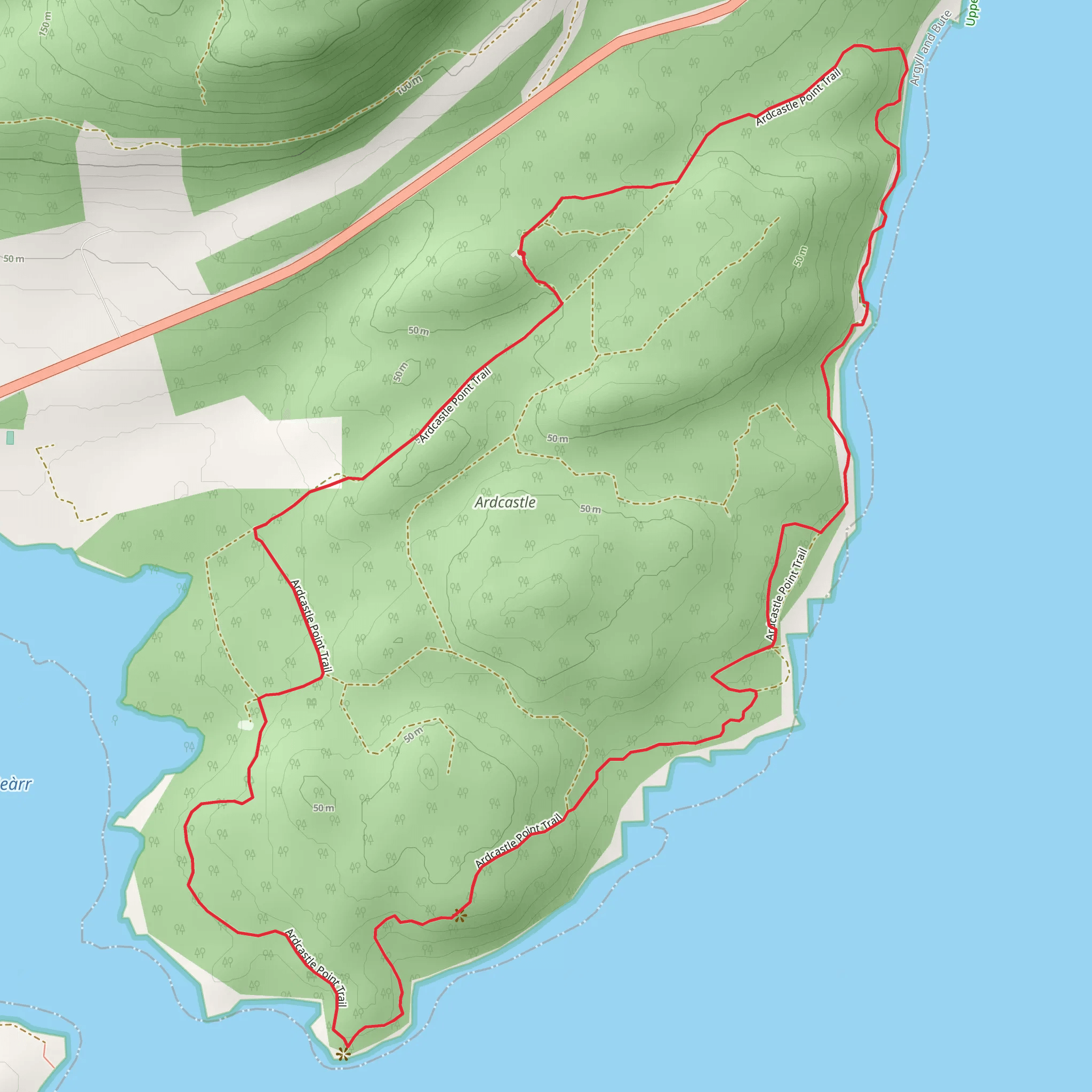 Ardcastle Point Loop Trail mobile static map