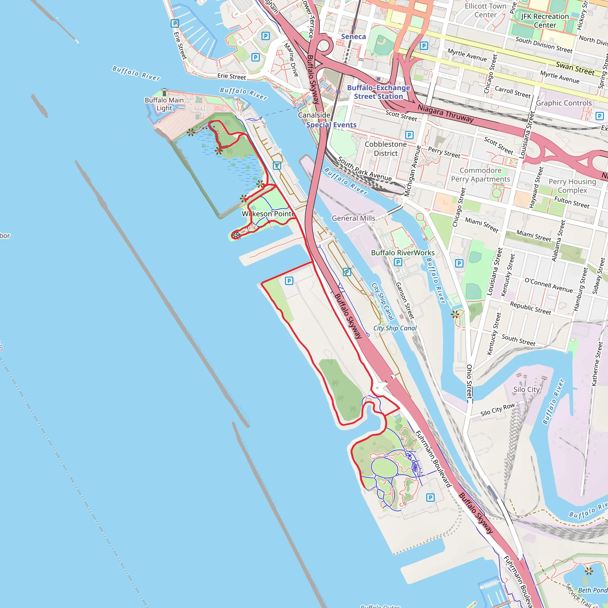 Wilkeson Point and Greenway Nature Trail mobile static map
