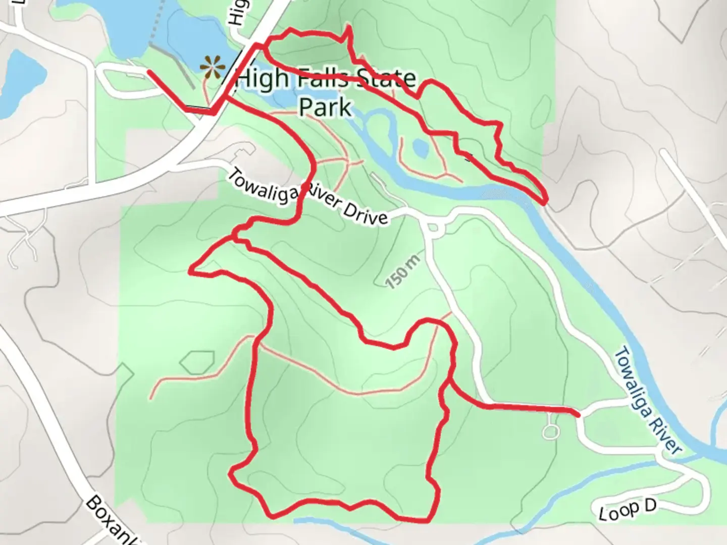 An image depicting the trail Falls and Tranquil Loop Trail and its surrounding area.