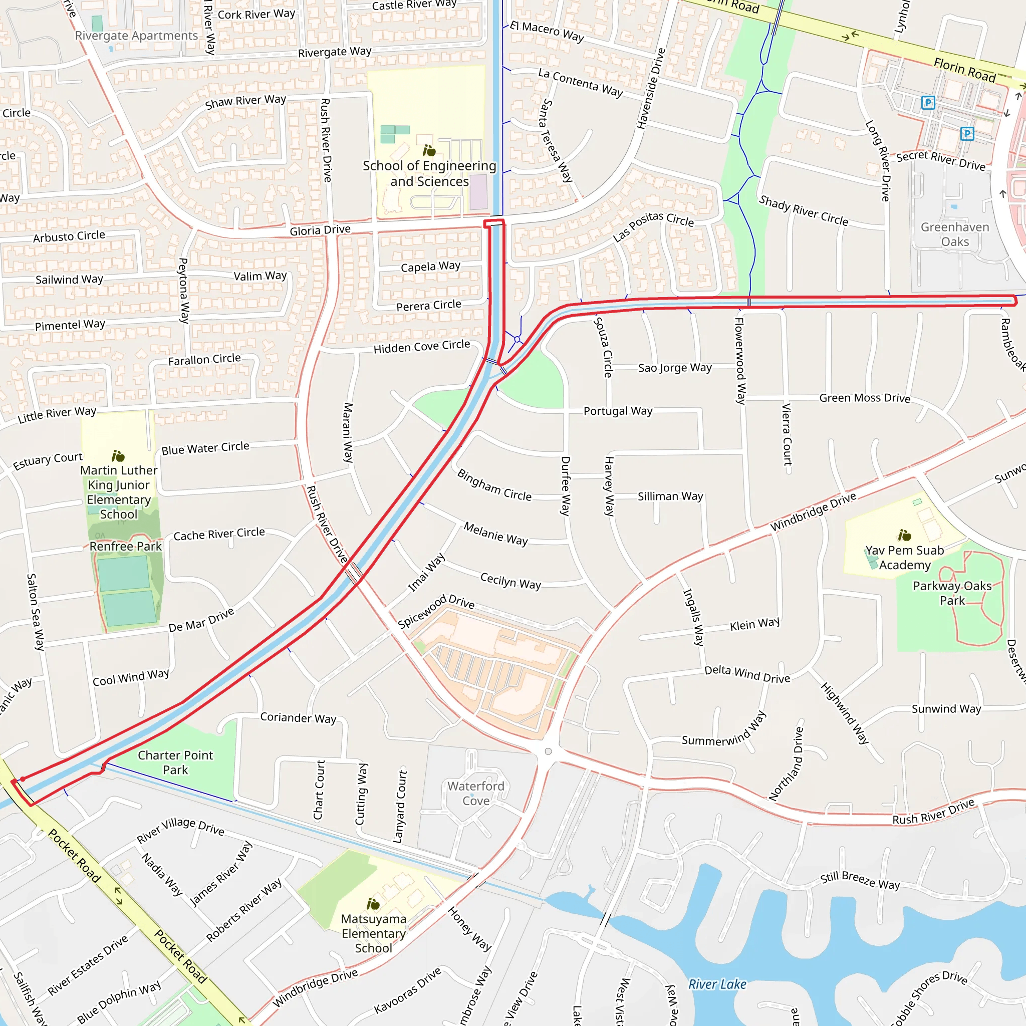 Charter Point Park and Potuguese Community Park mobile static map