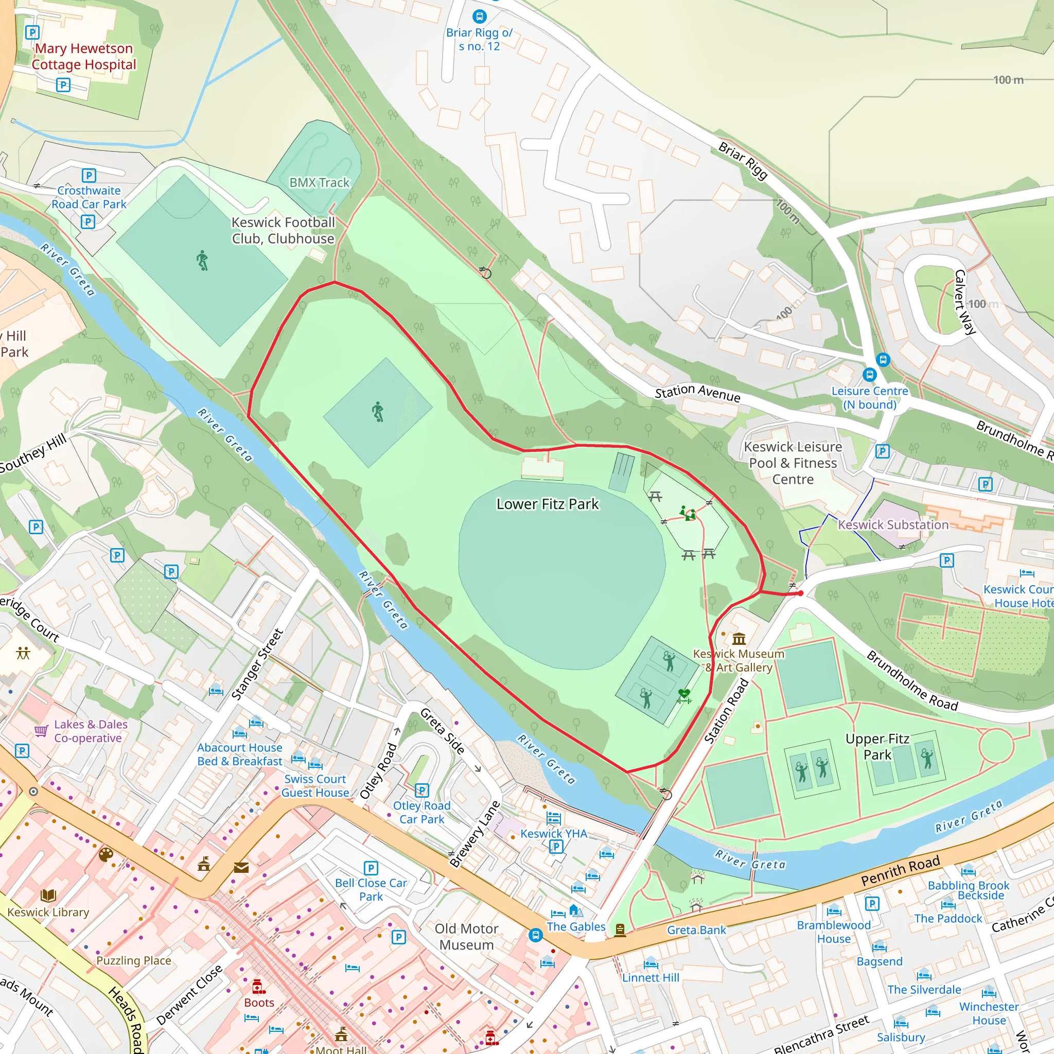 Lower Fitz Park Loop mobile static map