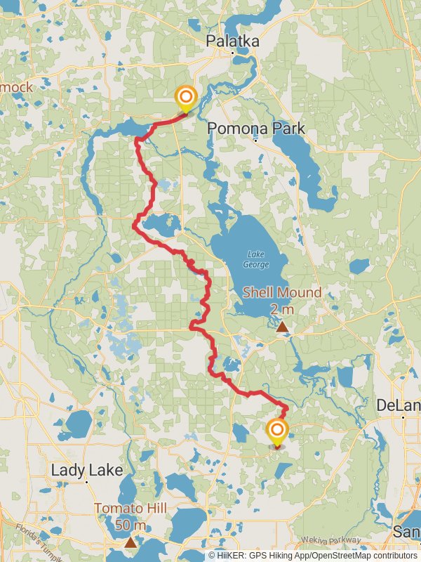 Florida National Scenic Trail - Ocala mobile static map