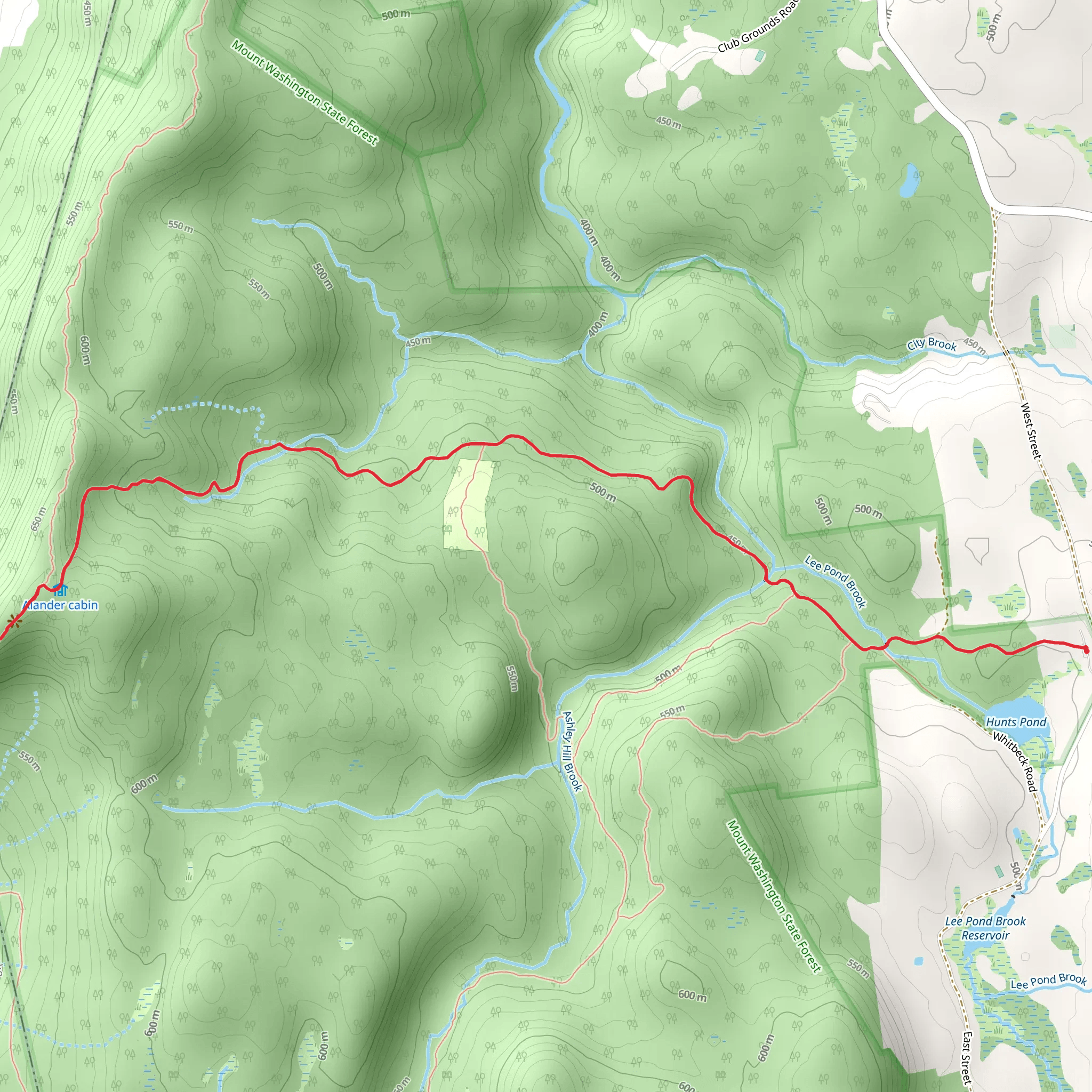 Alander Mountain Trail mobile static map