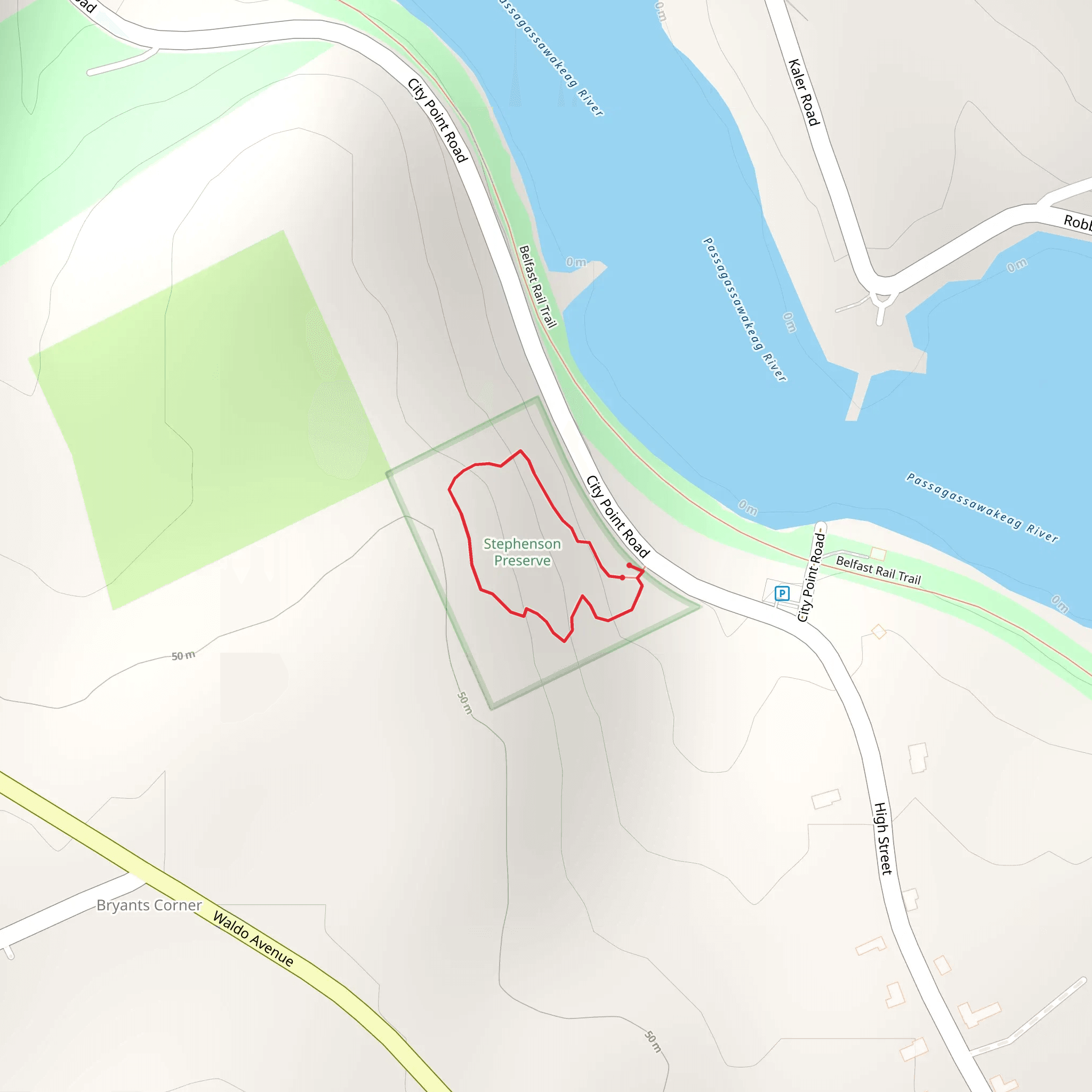 Passagassawakeag Greenway Loop mobile static map