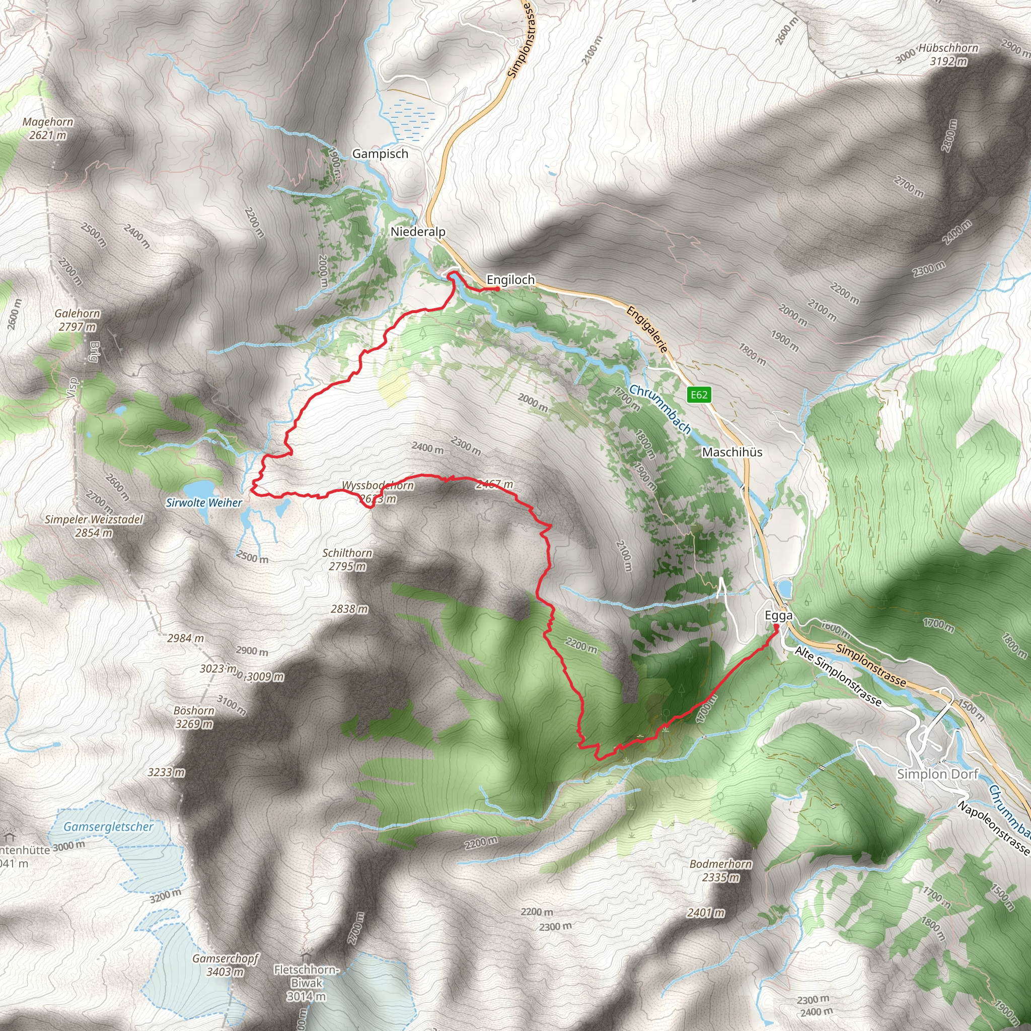 Engeloch to Egga Trail mobile static map