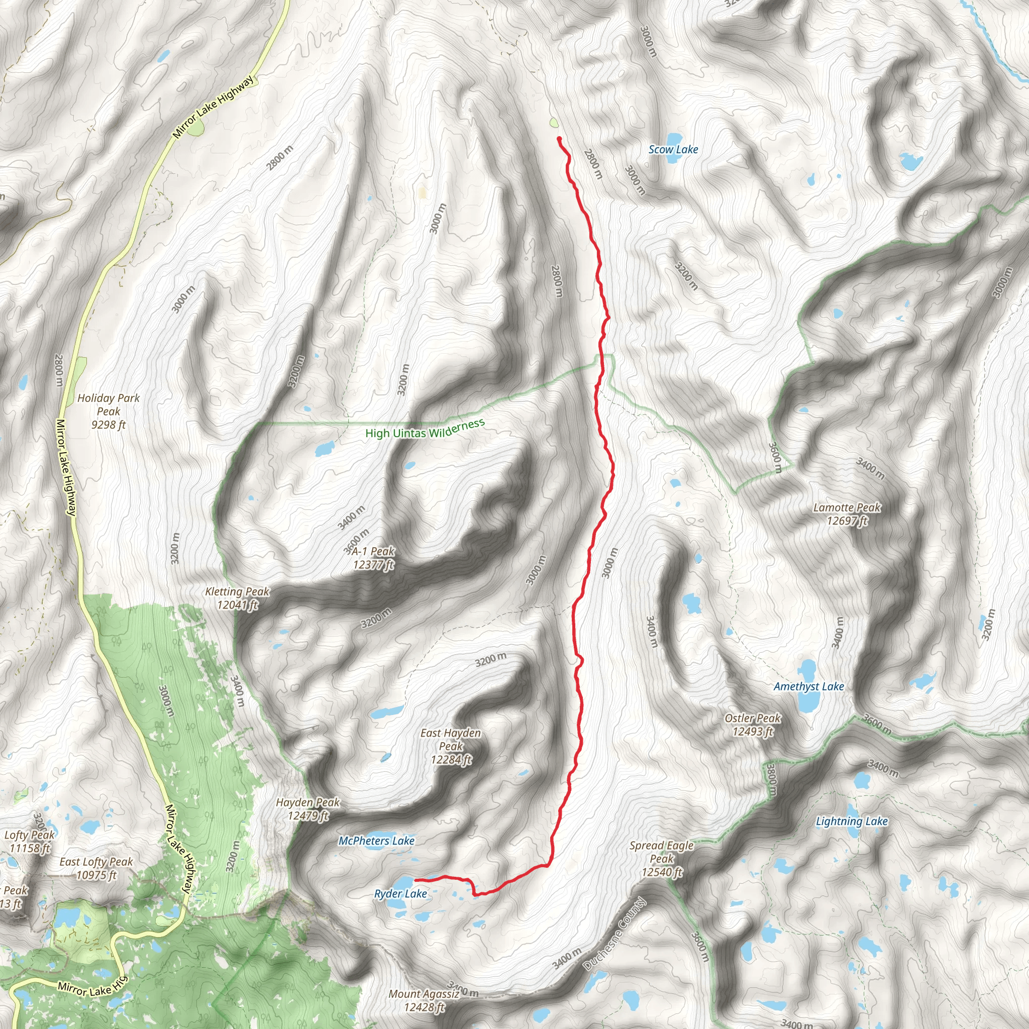 Ryder Lake via Stillwater Trail mobile static map