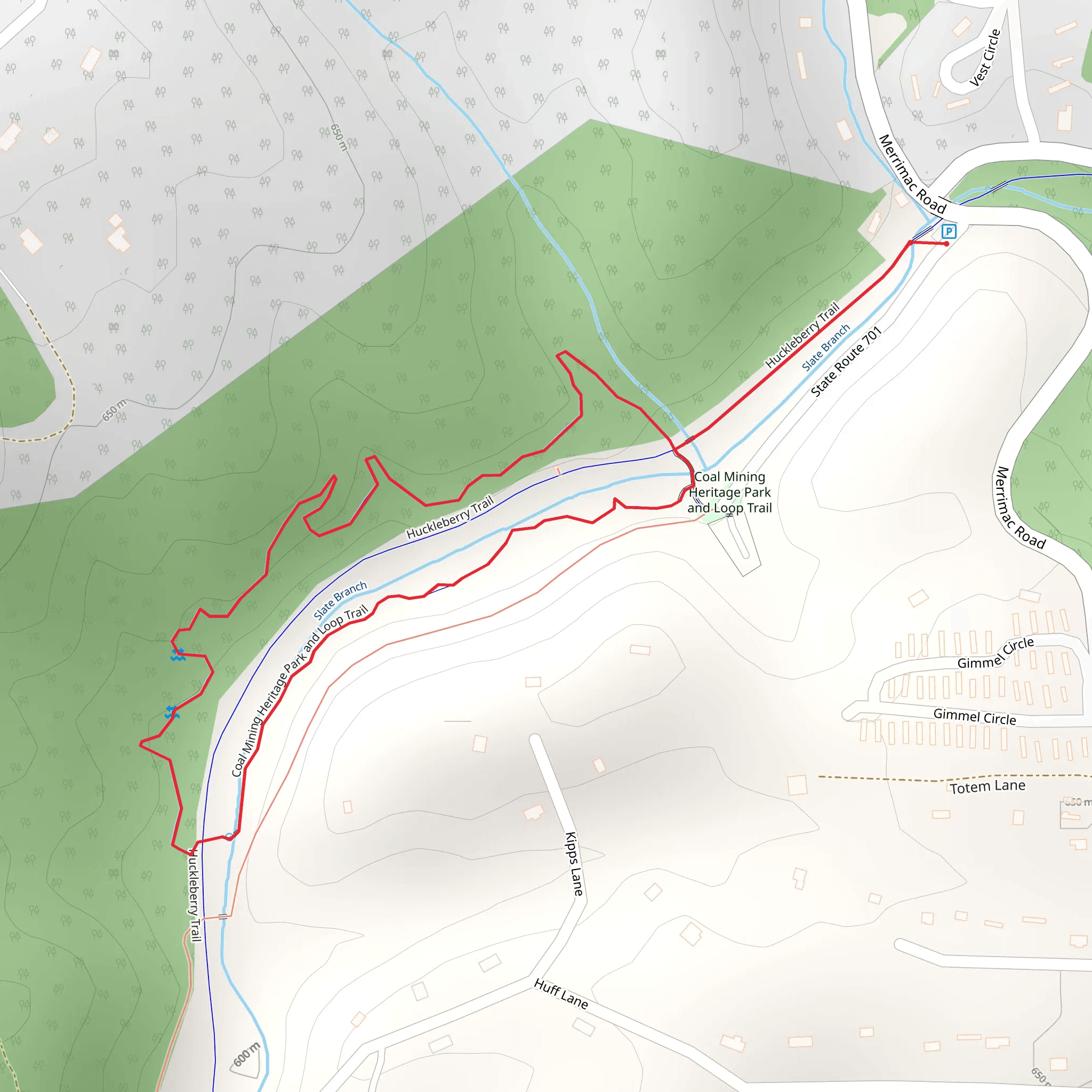 Coal Mining Heritage Park and Loop Trail mobile static map