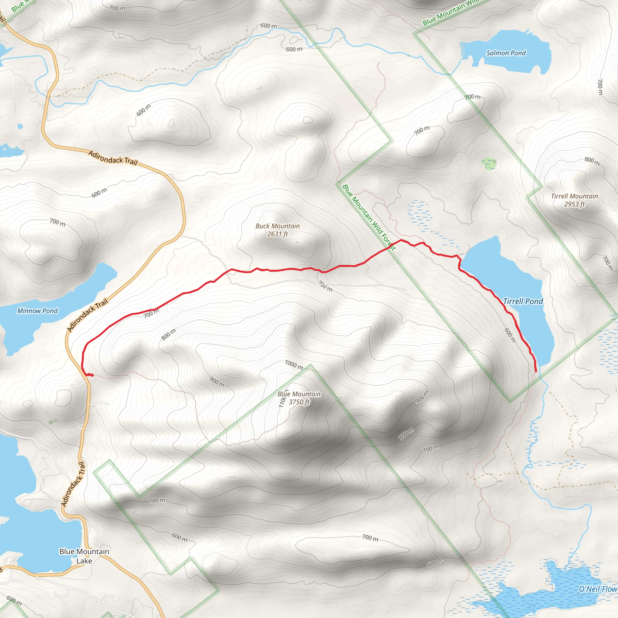 Tirrell Pond Trail mobile static map
