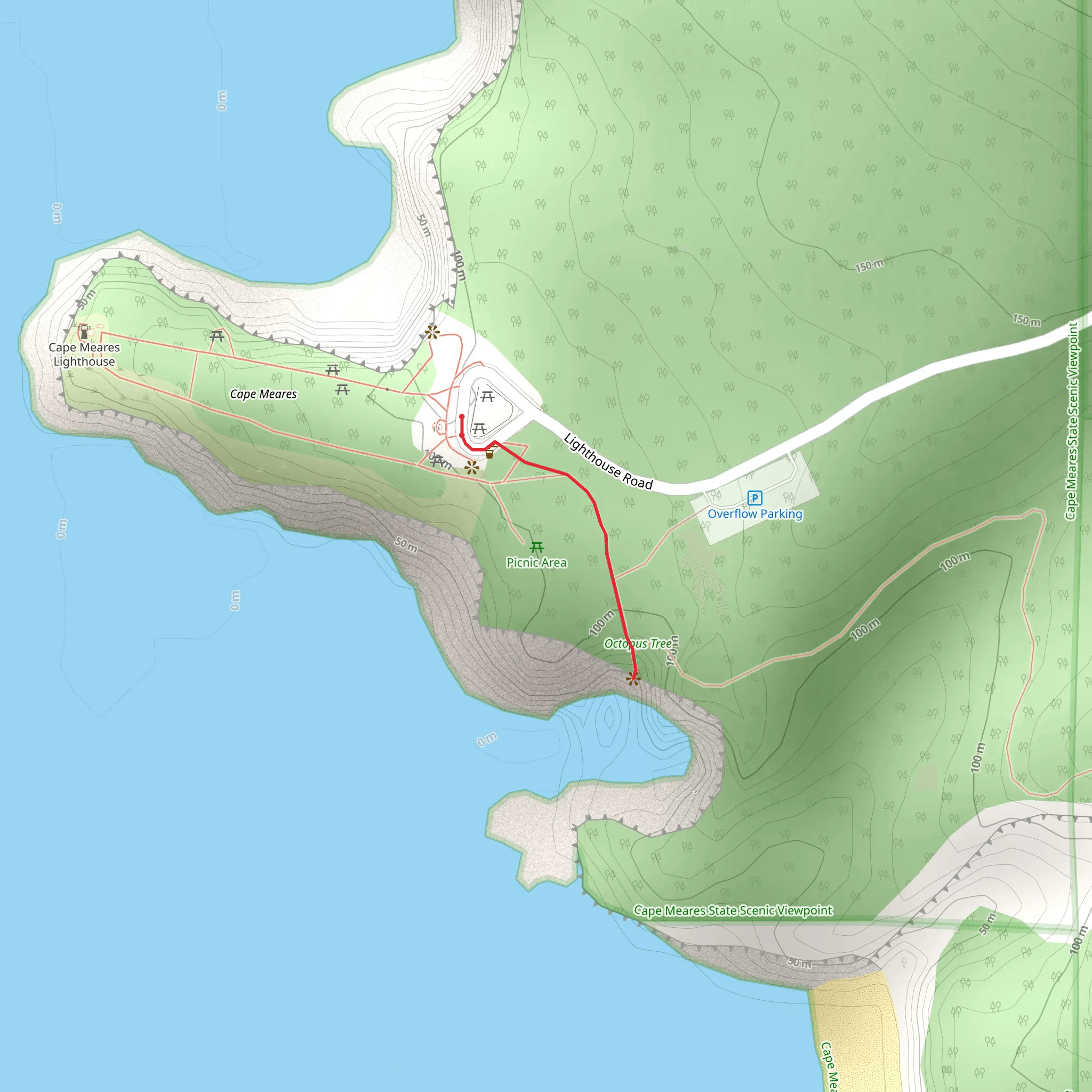 Lighthouse Road mobile static map