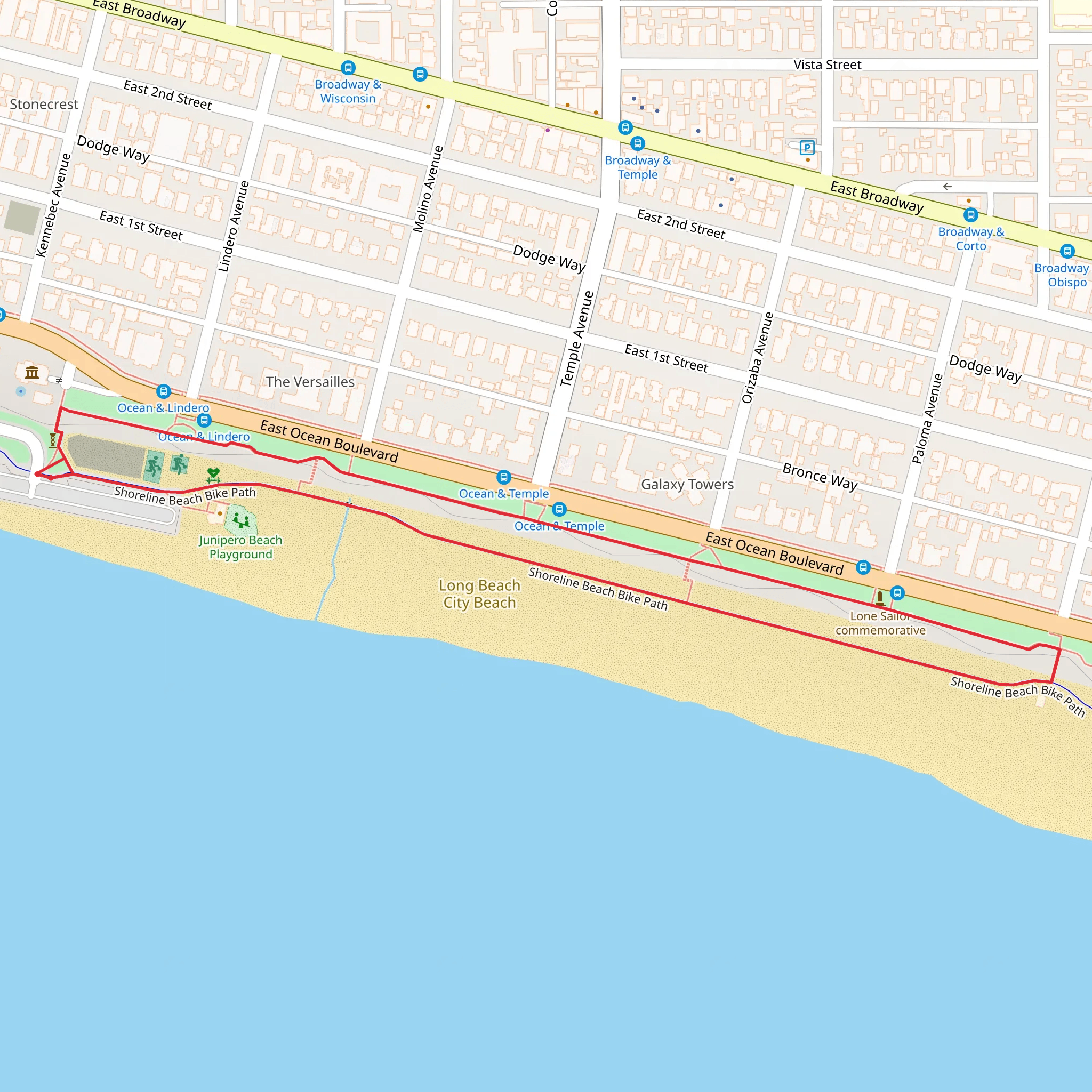 East Ocean Boulevard Loop mobile static map