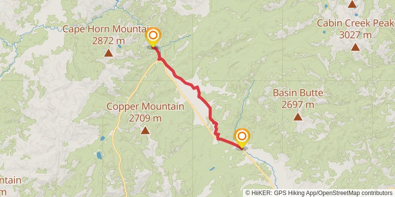 Idaho Centennial Trail stage 21 Map