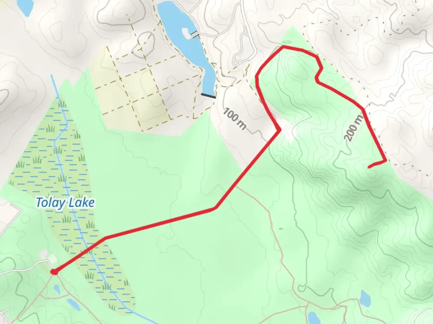 An image depicting the trail Tolay Lake Regional Park and its surrounding area.