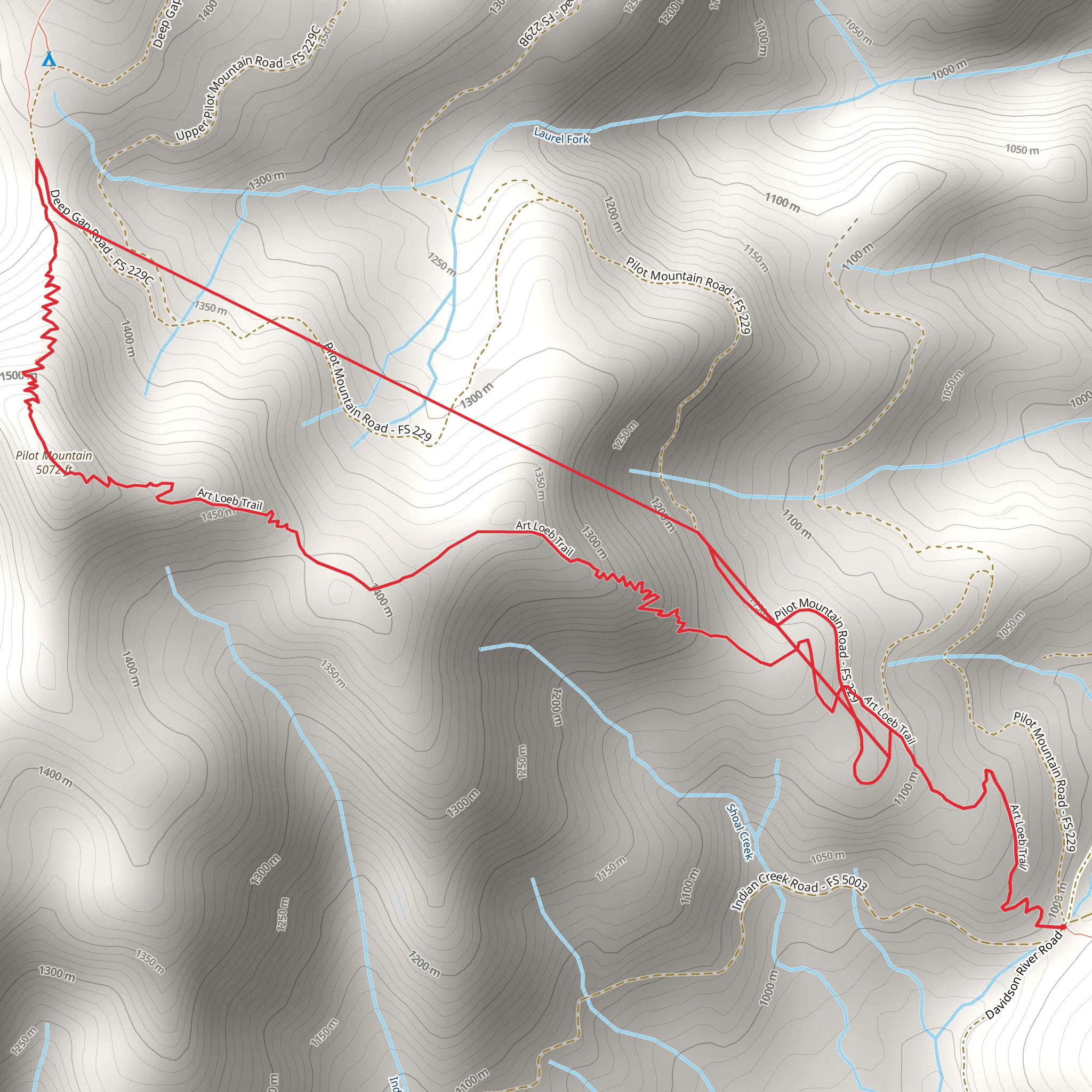 Pilot Mountain Loop mobile static map