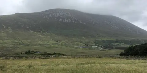 An image depicting the trail Valley Loop Walk Achill Island - Slí Tóin a tSeanbhaile and its surrounding area.