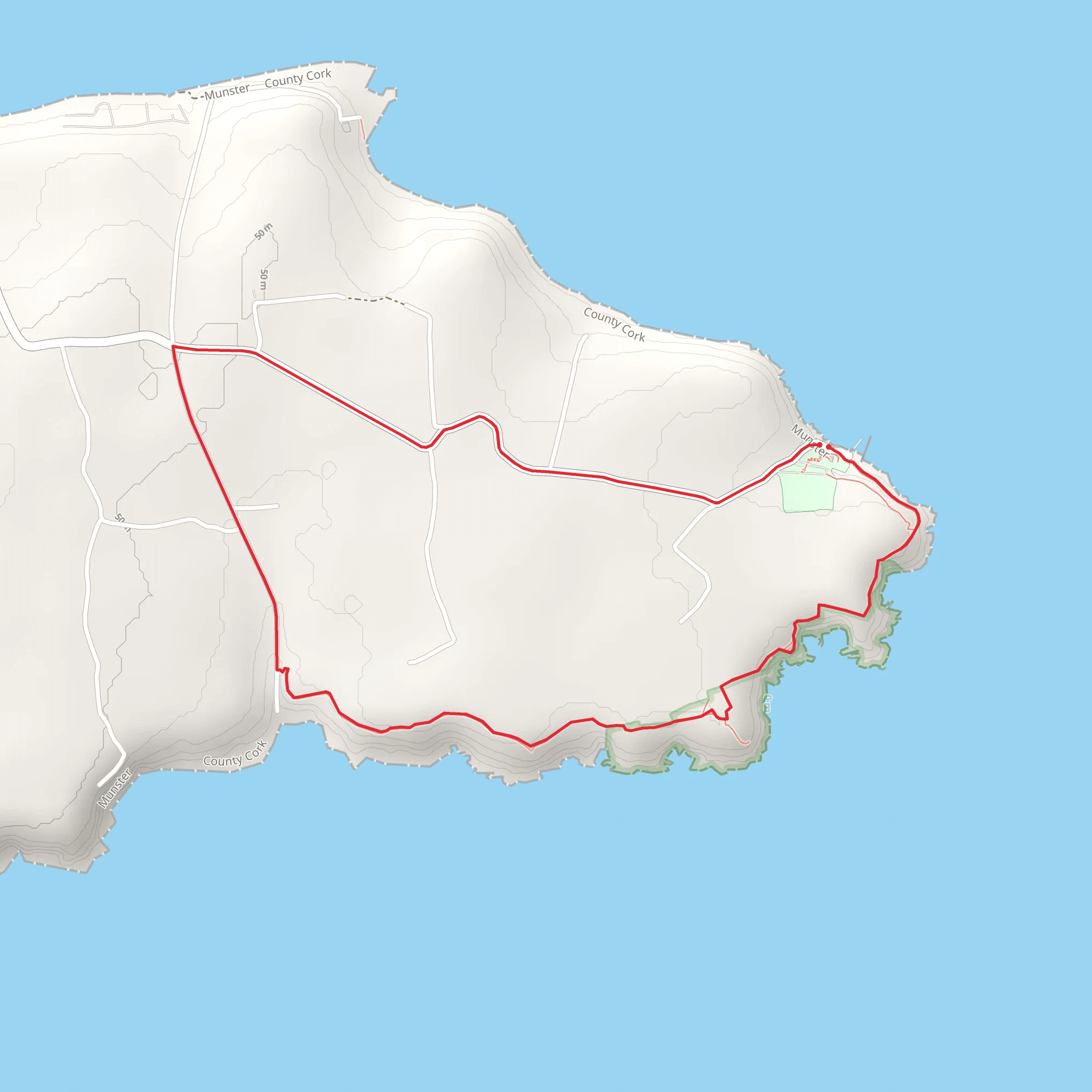 Capel Way Coastal Trail Glen Loop mobile static map