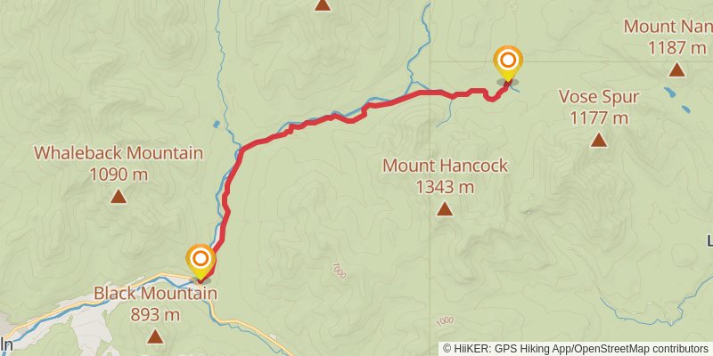 Wilderness Trail via Eastside Trail stage 2 Map