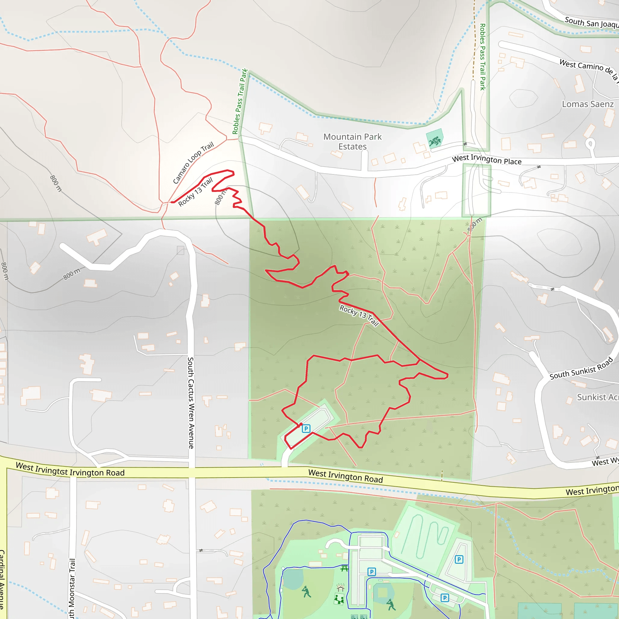 Rocky 13 Trail mobile static map