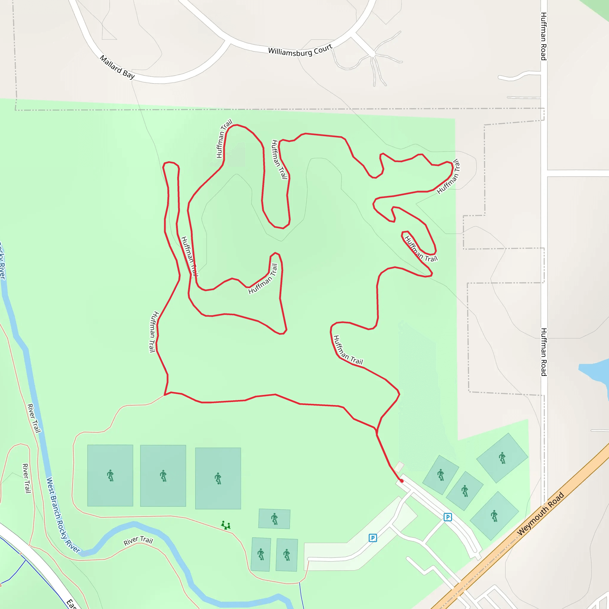 Huffman Loop Trail mobile static map