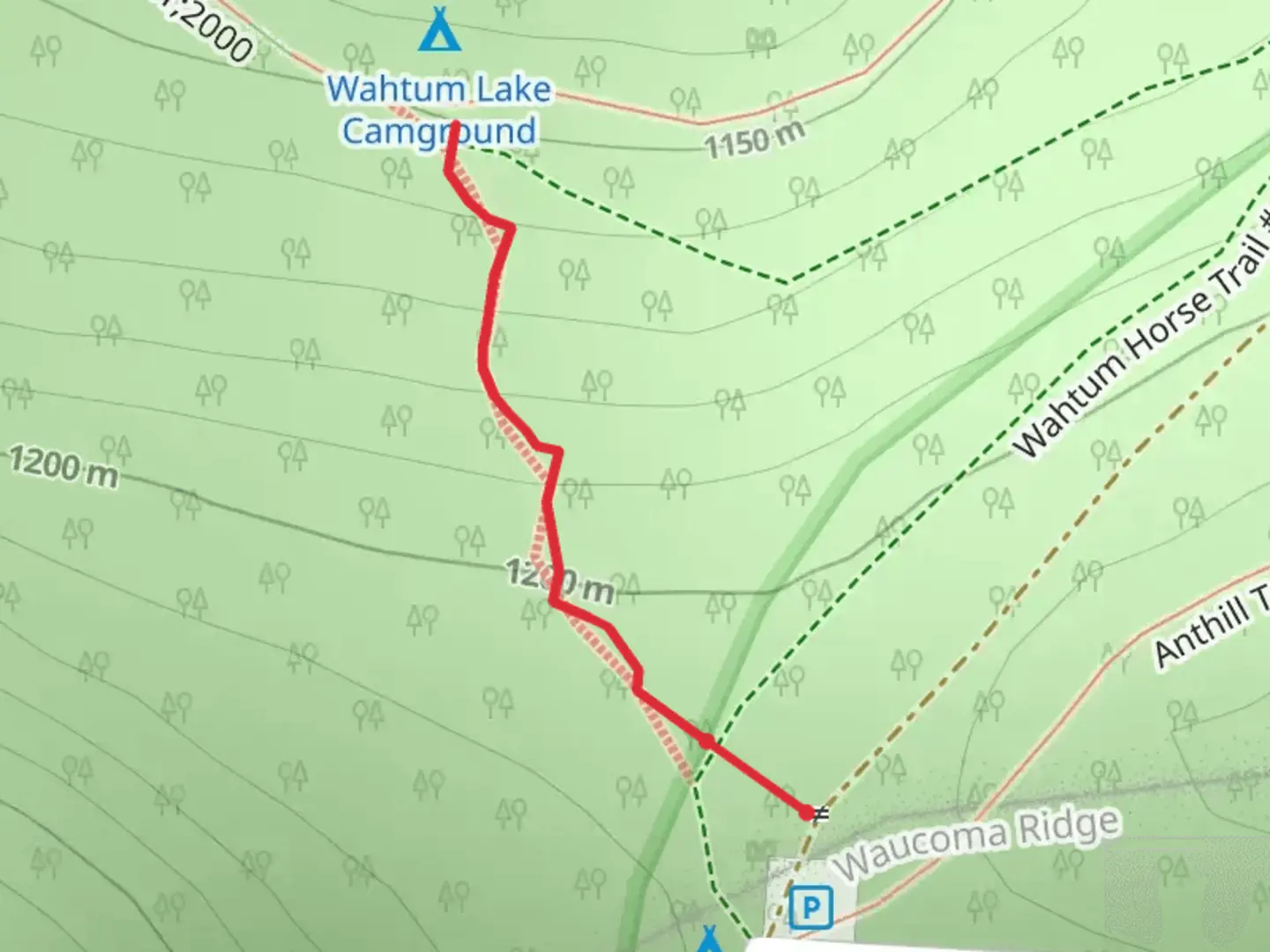 An image depicting the trail Wahtum Express Trail and its surrounding area.