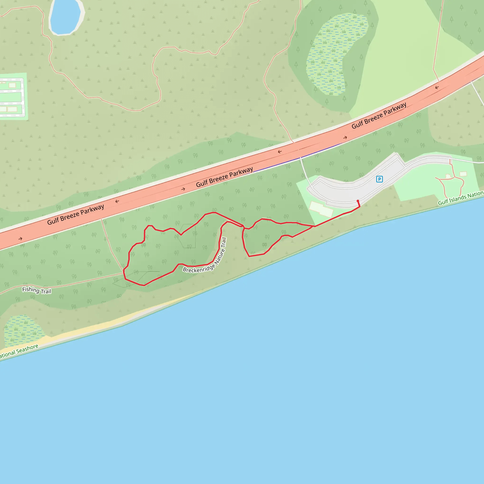Breckenridge Nature Loop Trail - Long mobile static map
