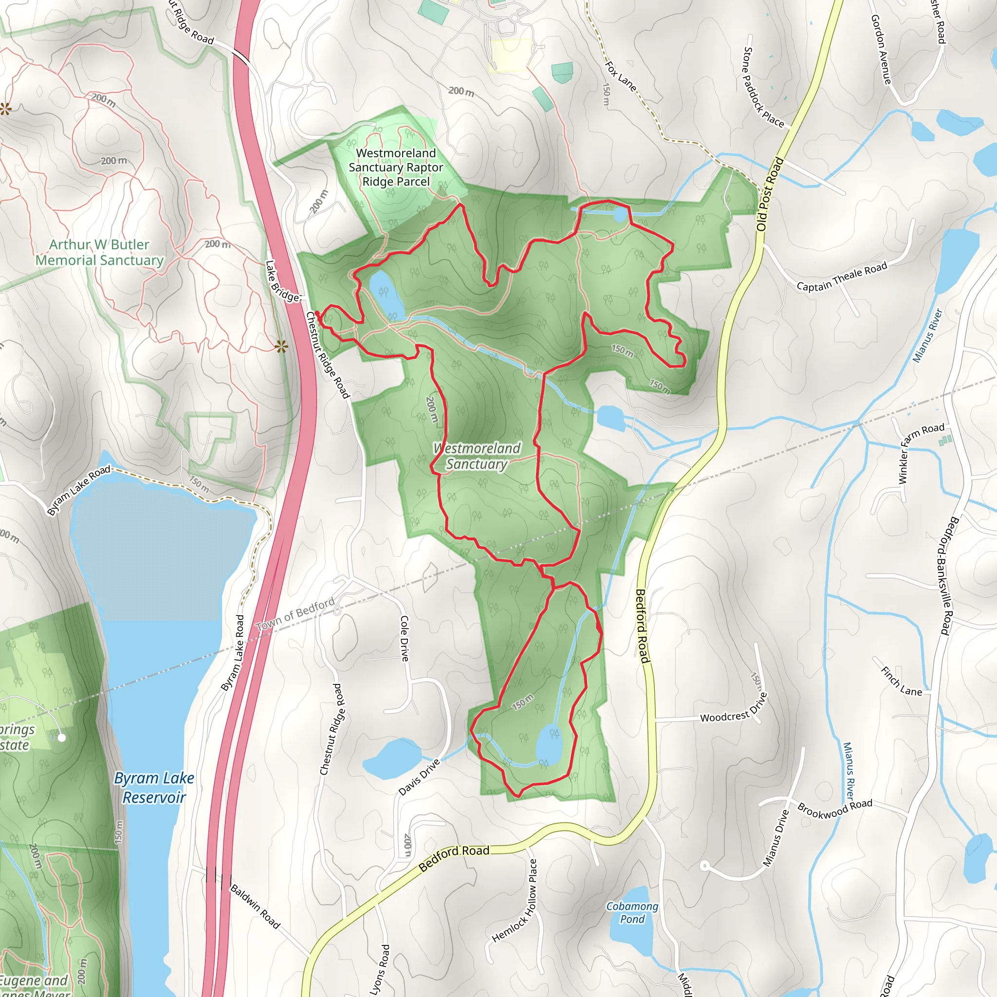 Chestnut Ridge - Westmoreland Sanctuary Loop mobile static map