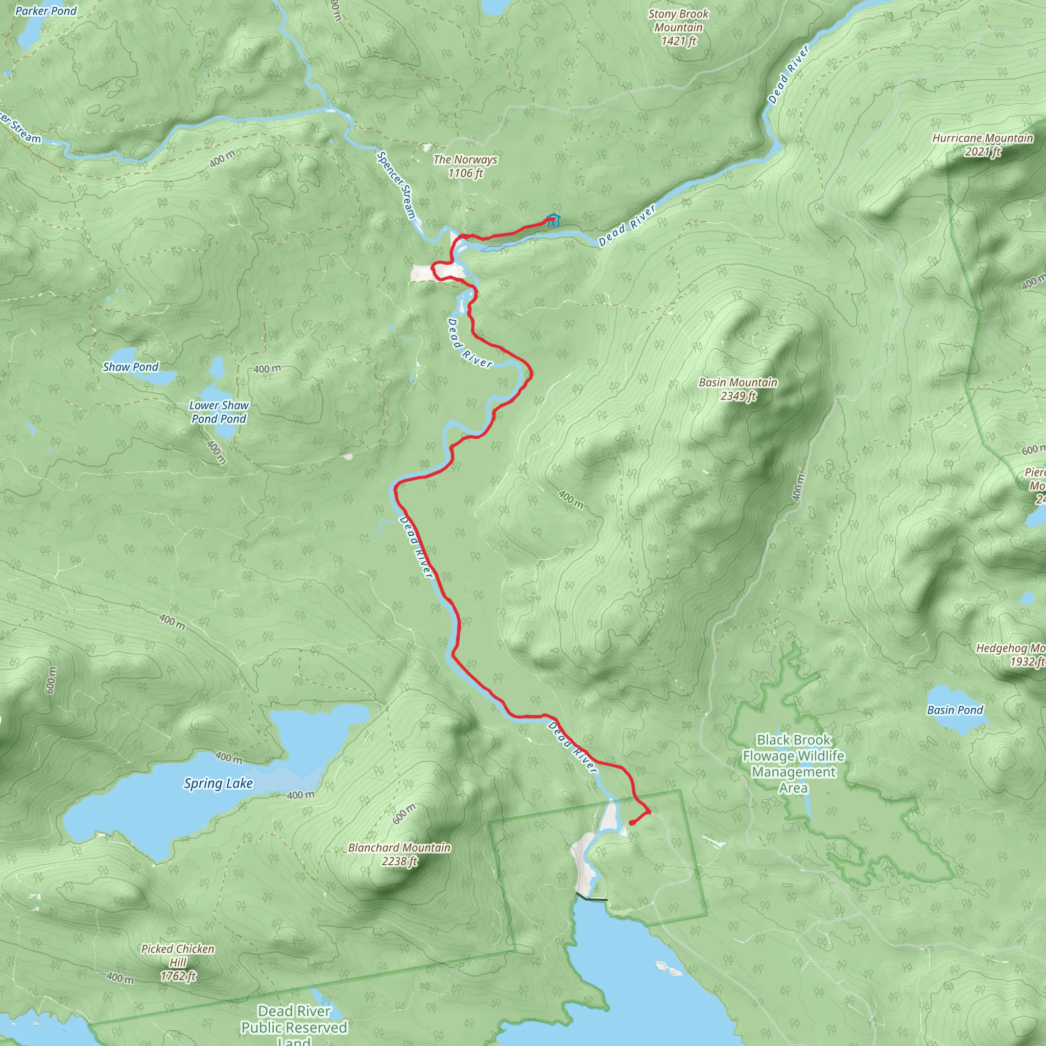 Grand Falls and Dead River mobile static map