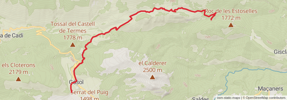 GR 150 Tour of Cadí - Moixeró stage 2 Map