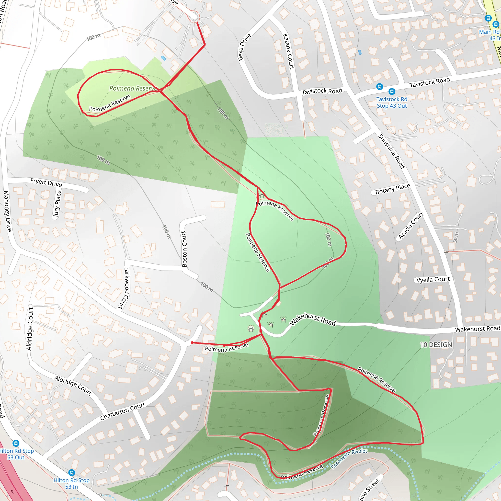 Poimena Reserve Trail mobile static map