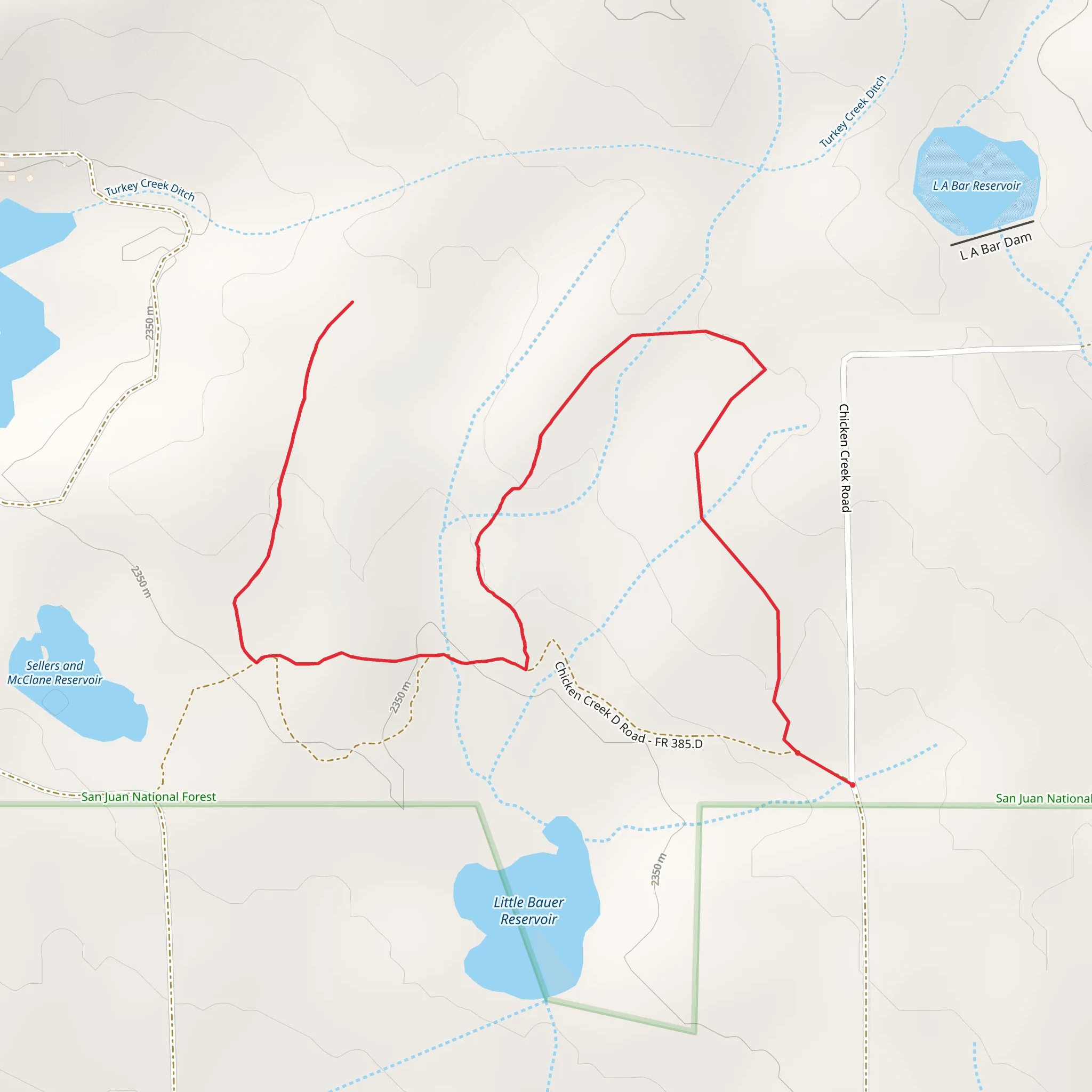 Lower Little Bauer Trail mobile static map