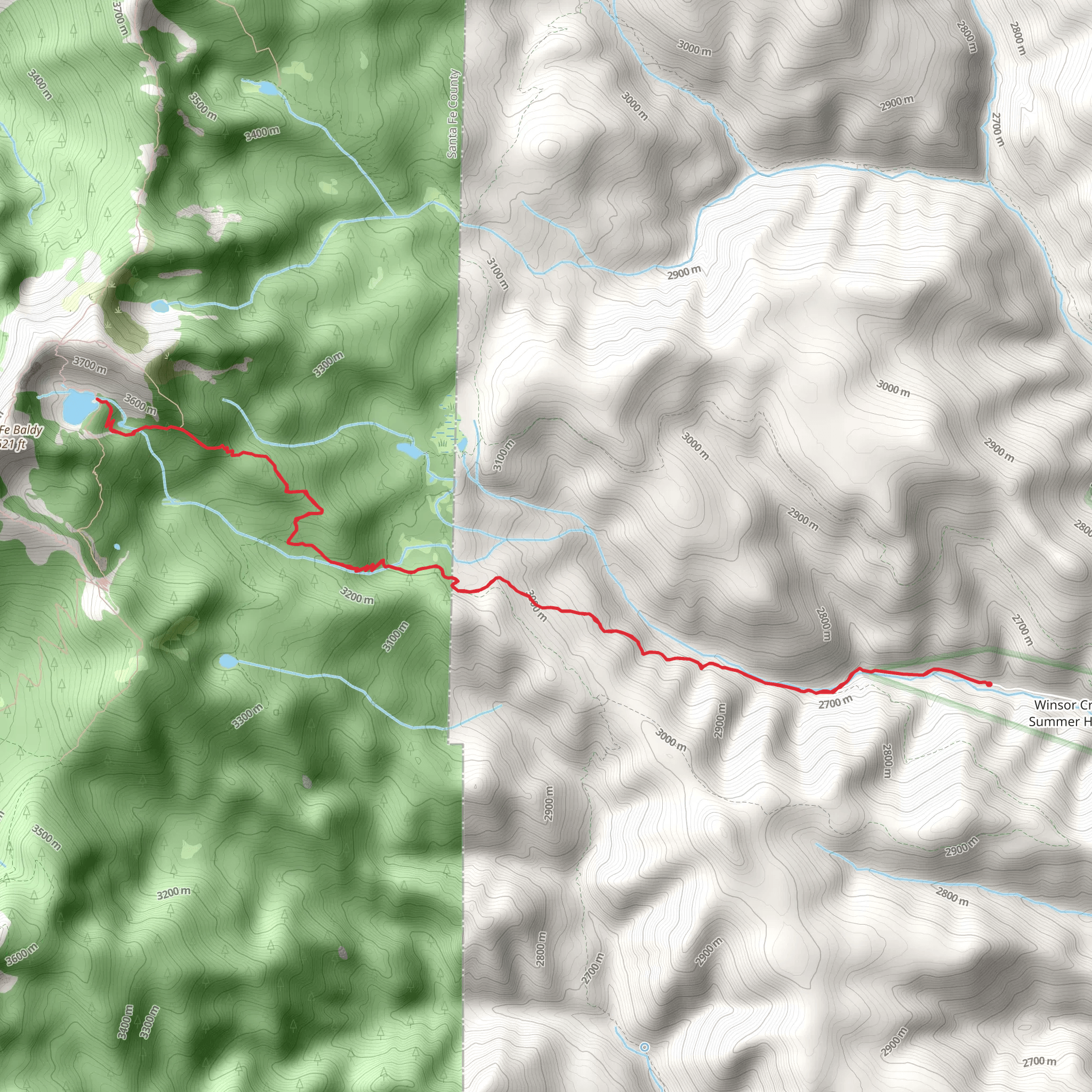 Lake Katherine via Trail 261 mobile static map