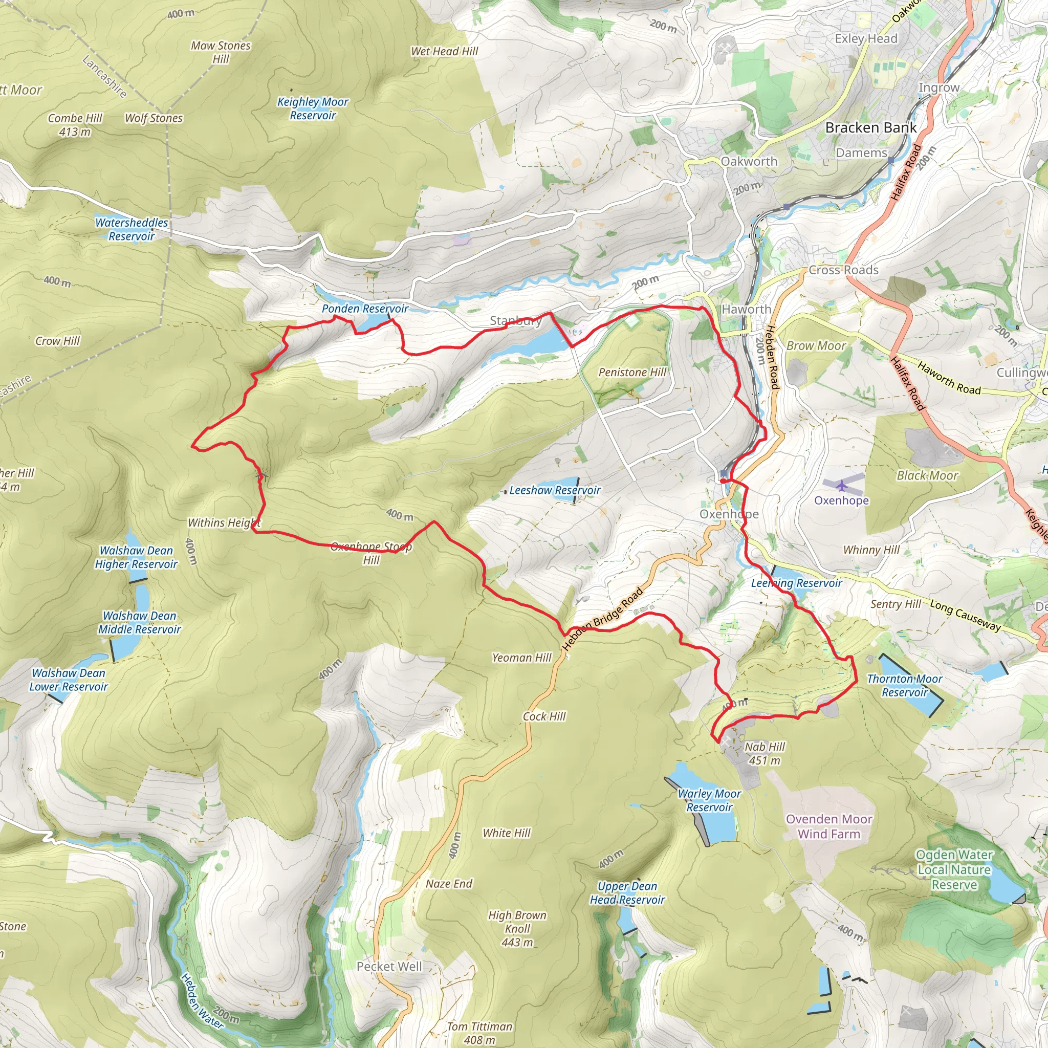 Emily Bronte Walk mobile static map