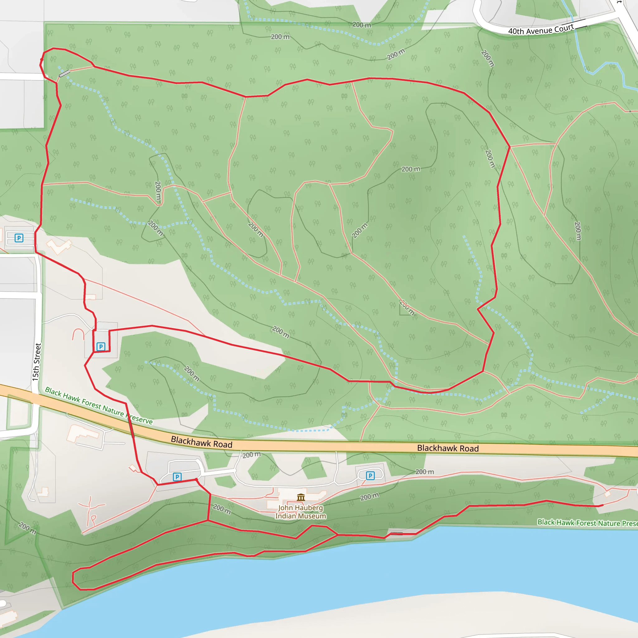 Black Hawk State Historical Site Loop mobile static map