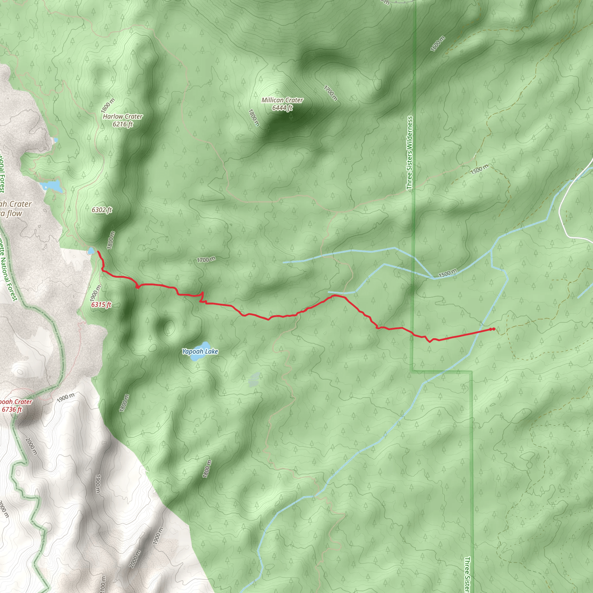 Scott Pass Trail mobile static map