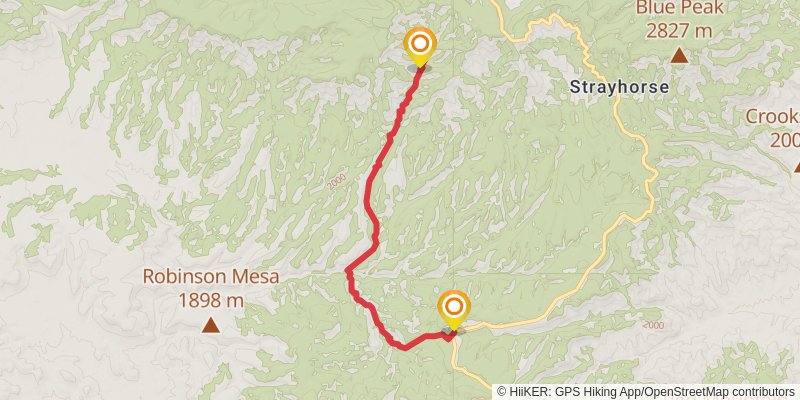 Chitty Creek via Sheep Saddle and Hot Air Trail stage 2 Map